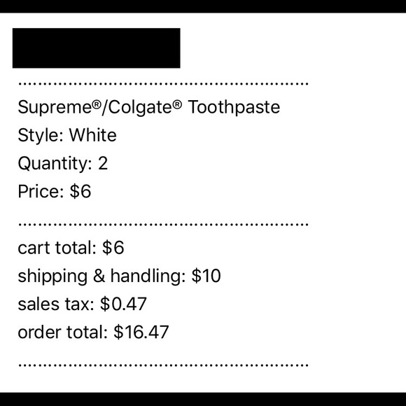 Supreme X Colgate Toothpaste - Picture 2 of 2